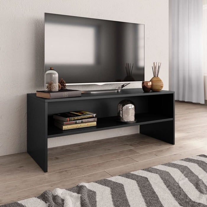 Dulap TV, negru, 100x40x40 cm, lemn prelucrat - WALTI WALTI
