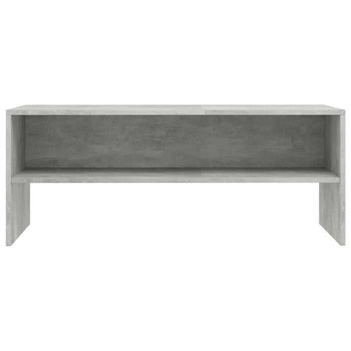 Dulap TV, gri beton, 100x40x40 cm, lemn prelucrat - WALTI WALTI