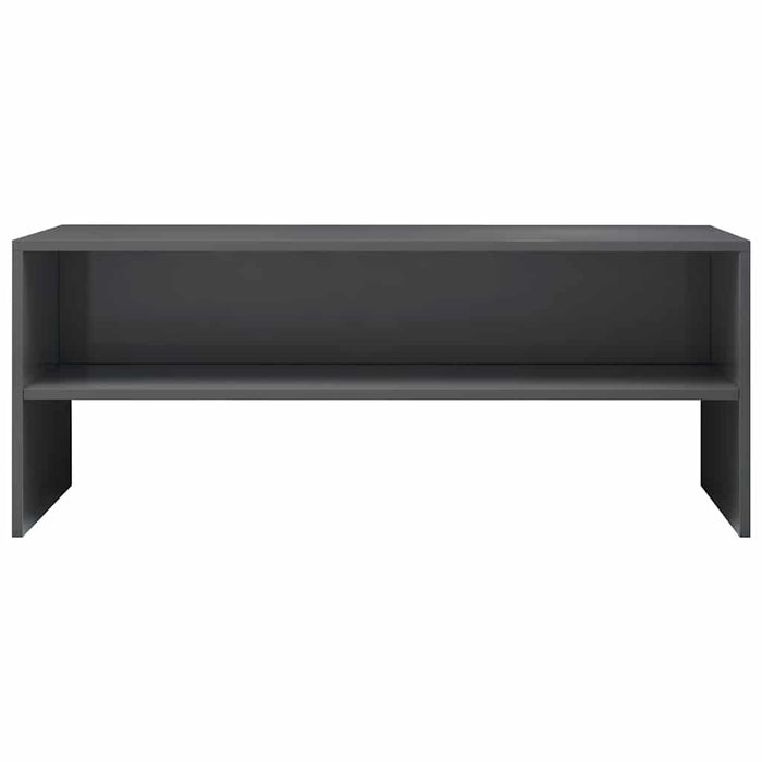 Dulap TV, gri extralucios, 100x40x40 cm, lemn prelucrat WALTI