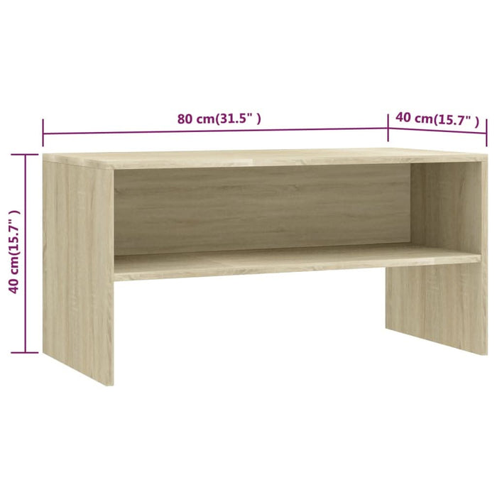 Dulap TV, stejar sonoma, 80x40x40 cm, lemn prelucrat - WALTI WALTI