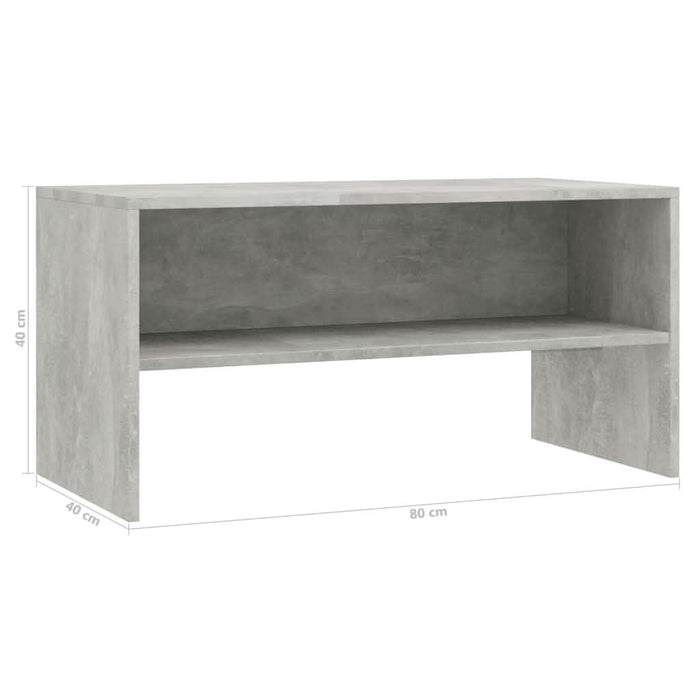 Comodă TV, gri beton, 80x40x40 cm, PAL - WALTI WALTI