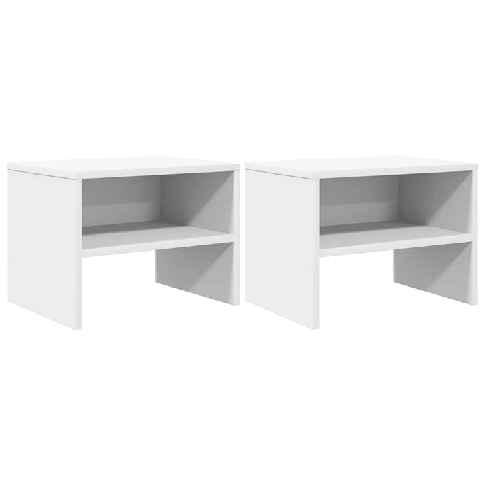 Noptiere, 2 buc., alb, 40x30x30 cm, lemn prelucrat - WALTI WALTI