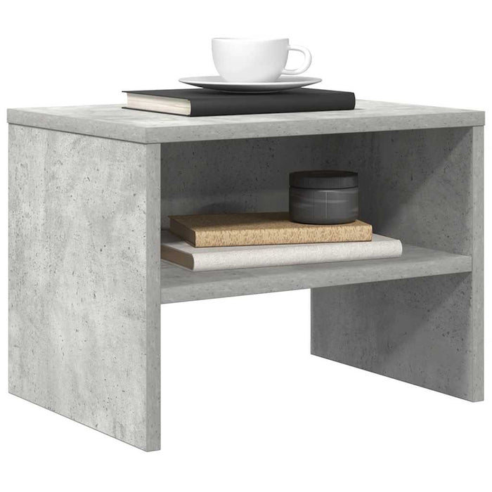 Noptieră, gri beton, 40x30x30 cm, lemn prelucrat - WALTI WALTI