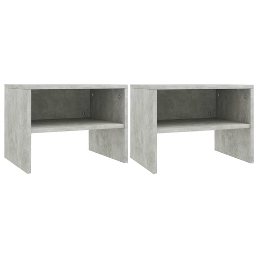 Noptiere, 2 buc., gri beton, 40x30x30 cm, lemn prelucrat - WALTI WALTI