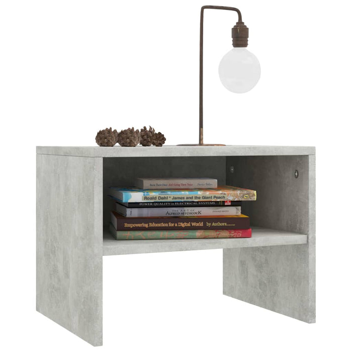 Noptiere, 2 buc., gri beton, 40x30x30 cm, lemn prelucrat - WALTI WALTI