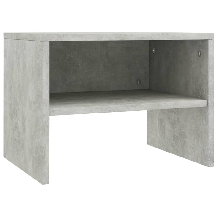 Noptiere, 2 buc., gri beton, 40x30x30 cm, lemn prelucrat - WALTI WALTI