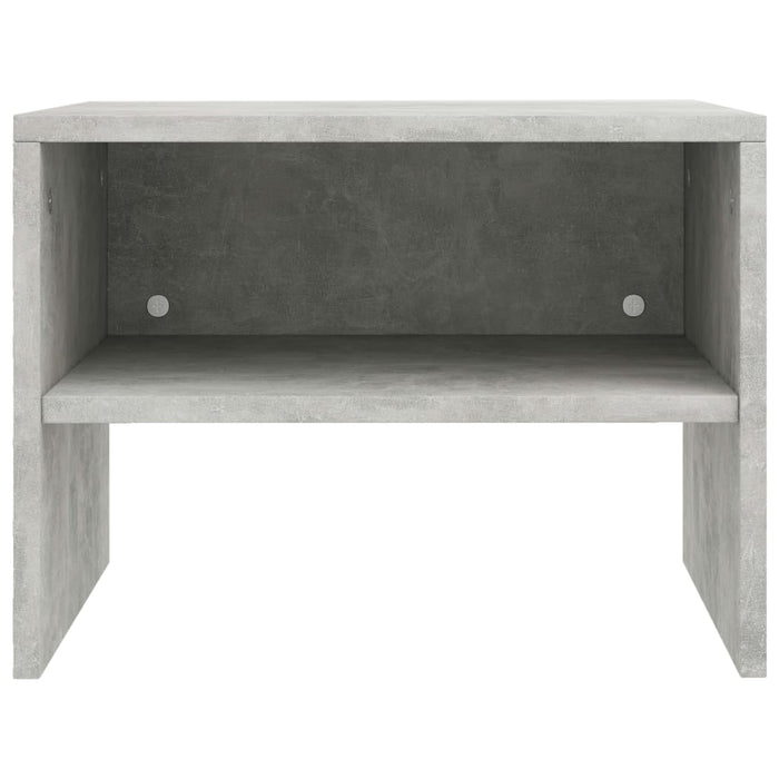 Noptiere, 2 buc., gri beton, 40x30x30 cm, lemn prelucrat - WALTI WALTI