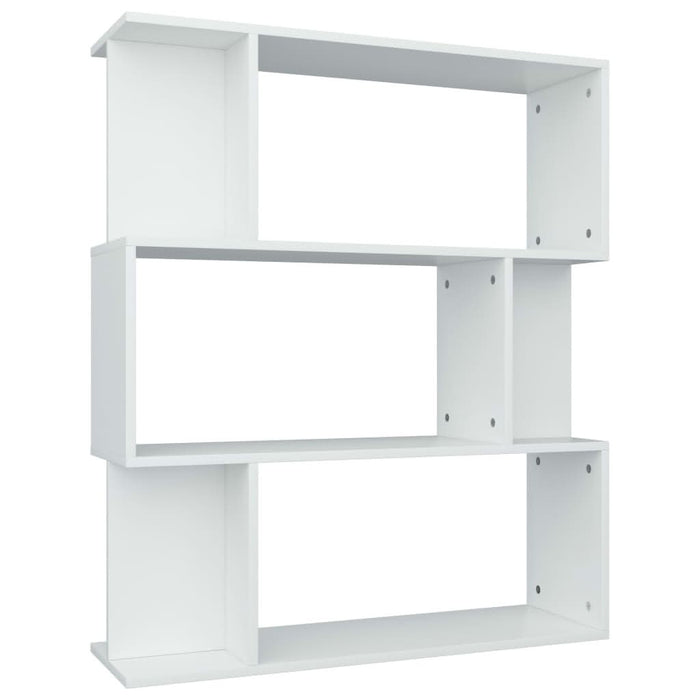 Bibliotecă/Separator cameră, alb, 80x24x96 cm, lemn prelucrat - WALTI WALTI