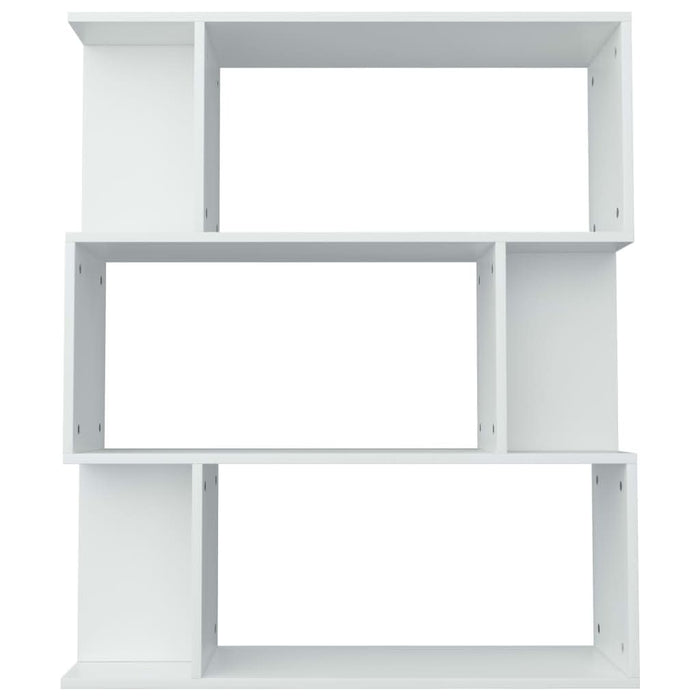 Bibliotecă/Separator cameră, alb, 80x24x96 cm, lemn prelucrat - WALTI WALTI