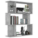 Bibliotecă/Separator, gri beton, 80x24x96 cm, lemn prelucrat - WALTI WALTI