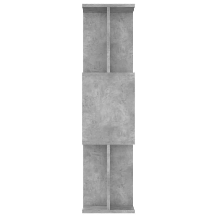 Bibliotecă/Separator, gri beton, 80x24x96 cm, lemn prelucrat - WALTI WALTI