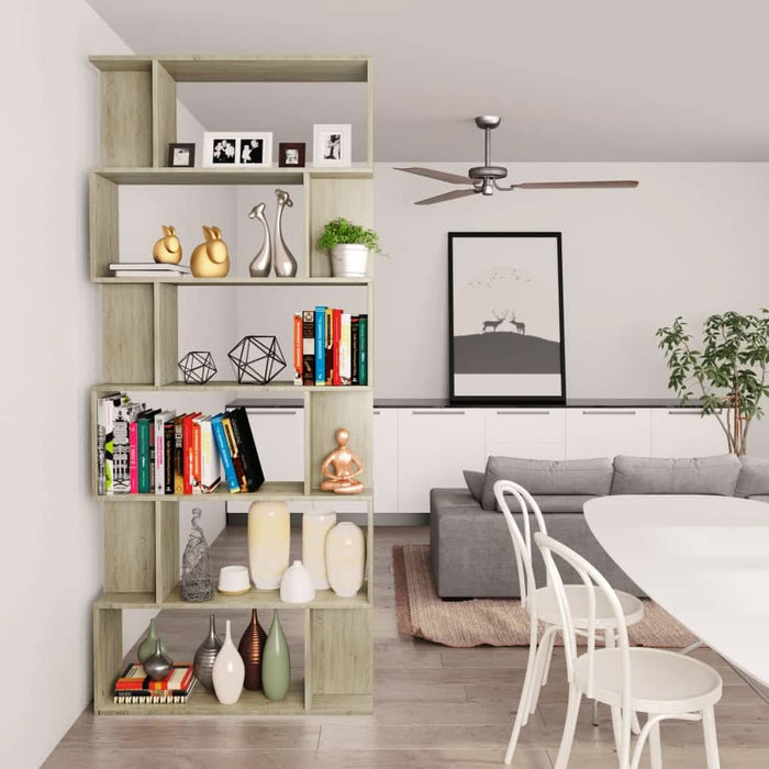 Bibliotecă/Separator, stejar sonoma 80x24x192 cm lemn prelucrat - WALTI WALTI