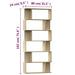 Bibliotecă/Separator, stejar sonoma 80x24x192 cm lemn prelucrat - WALTI WALTI