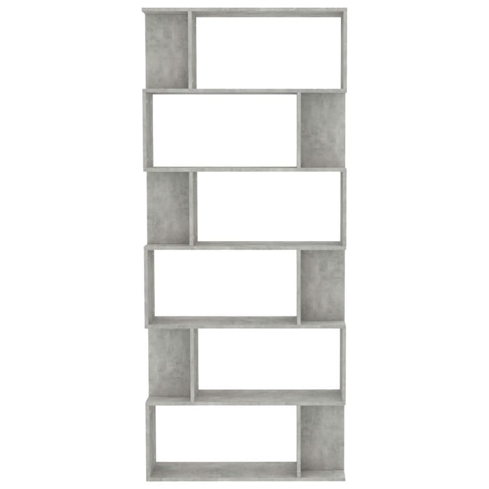 Bibliotecă/Separator, gri beton, 80x24x192 cm, lemn prelucrat - WALTI WALTI