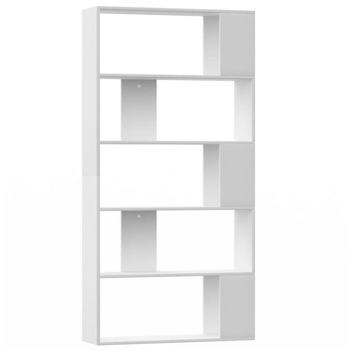 Bibliotecă/Separator cameră, alb, 80x24x159 cm, lemn prelucrat - WALTI WALTI