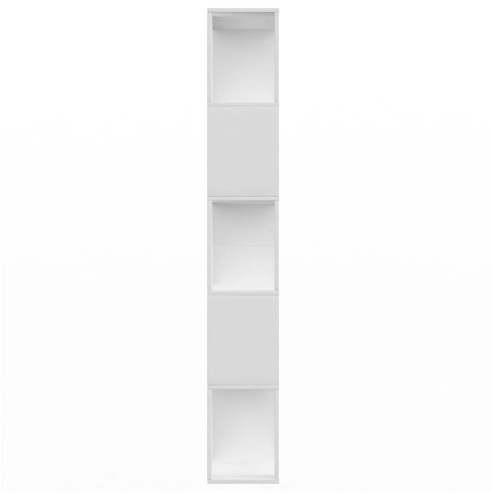 Bibliotecă/Separator cameră, alb, 80x24x159 cm, lemn prelucrat - WALTI WALTI