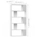 Bibliotecă/Separator cameră, alb, 80x24x159 cm, lemn prelucrat - WALTI WALTI