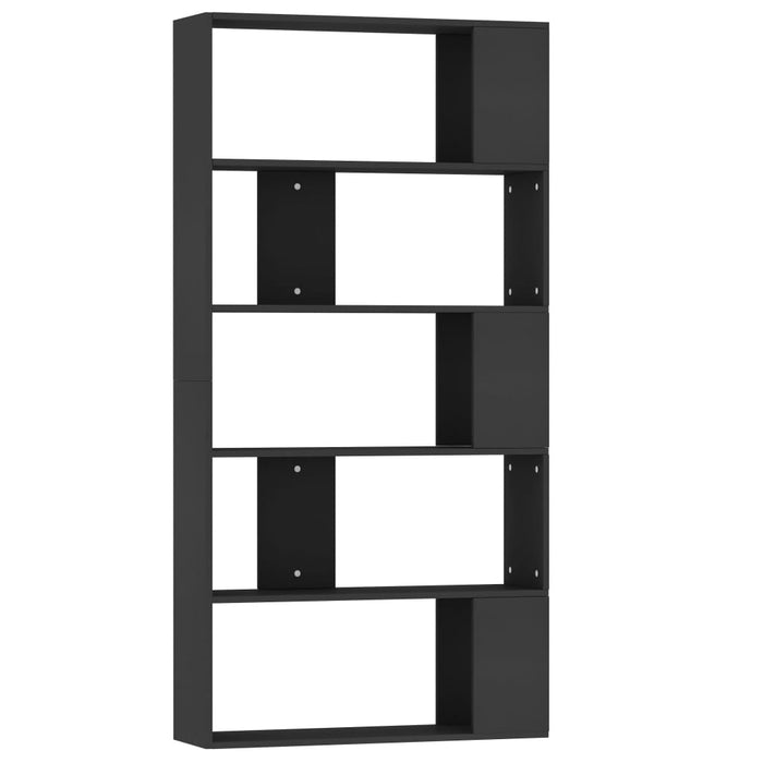 Bibliotecă/Separator cameră negru, 80x24x159 cm, lemn prelucrat - WALTI WALTI
