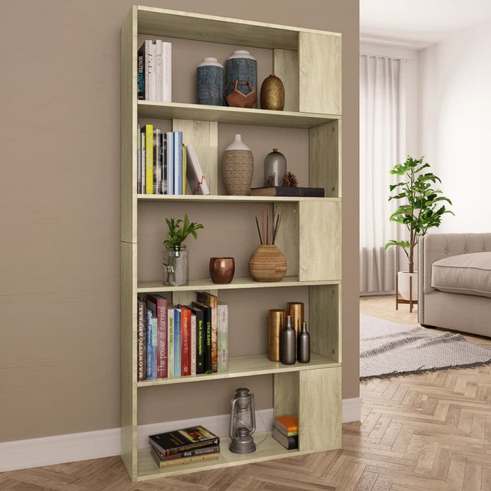 Bibliotecă/Separator, stejar sonoma 80x24x159 cm lemn prelucrat - WALTI WALTI
