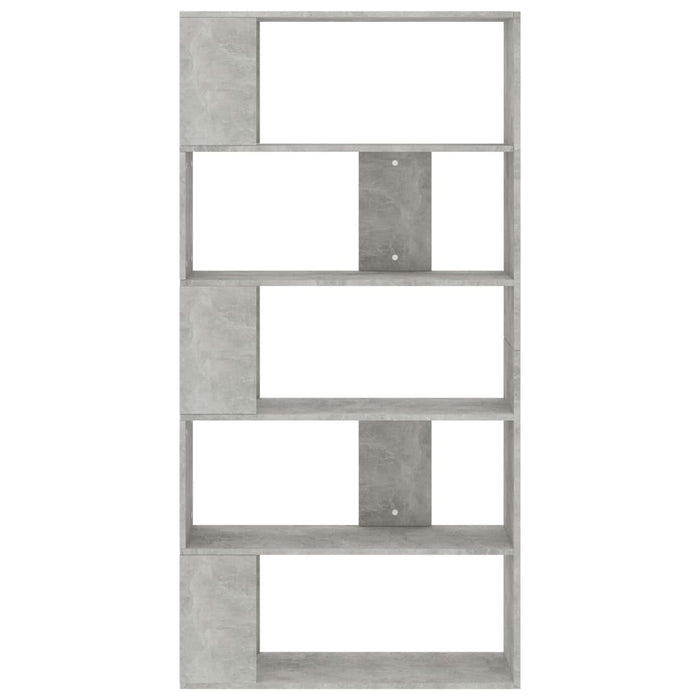Bibliotecă/Separator, gri beton, 80x24x159 cm, lemn prelucrat - WALTI WALTI