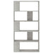 Bibliotecă/Separator, gri beton, 80x24x159 cm, lemn prelucrat - WALTI WALTI