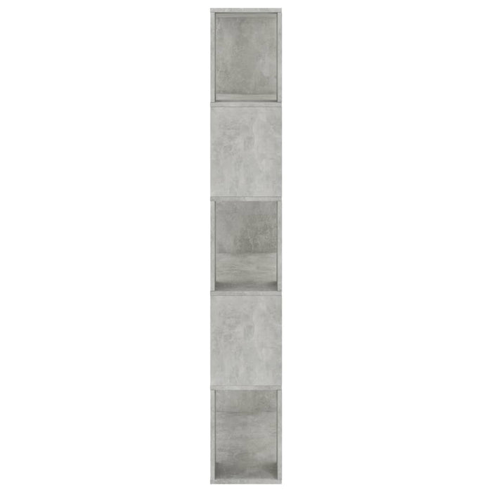 Bibliotecă/Separator, gri beton, 80x24x159 cm, lemn prelucrat - WALTI WALTI