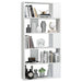 Bibliotecă/Separator cameră, alb extralucios, 80x24x159 cm, PAL - WALTI WALTI