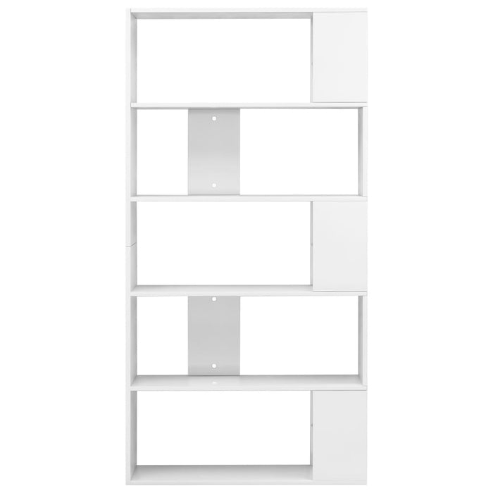 Bibliotecă/Separator cameră, alb extralucios, 80x24x159 cm, PAL - WALTI WALTI