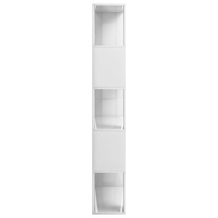 Bibliotecă/Separator cameră, alb extralucios, 80x24x159 cm, PAL - WALTI WALTI