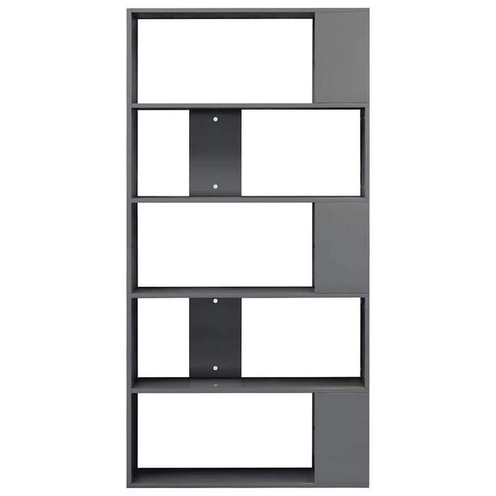 Bibliotecă/Separator cameră gri extralucios 80x24x159 cm PAL WALTI