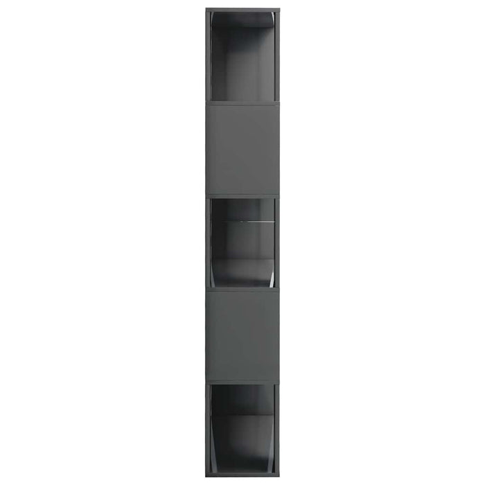 Bibliotecă/Separator cameră gri extralucios 80x24x159 cm PAL WALTI