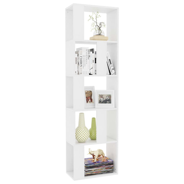 Bibliotecă/Separator cameră, alb, 45x24x159 cm, lemn prelucrat - WALTI WALTI