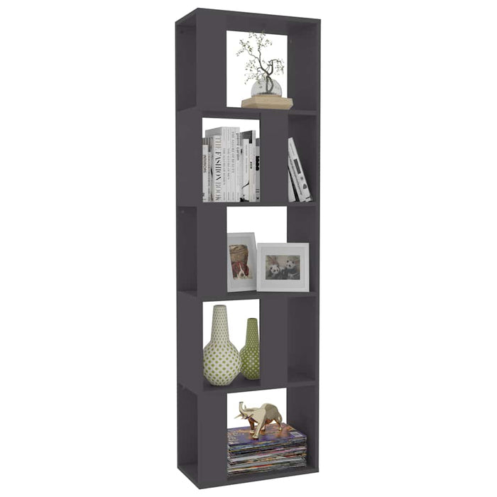 Bibliotecă/Separator cameră, gri, 45x24x159 cm, PAL WALTI