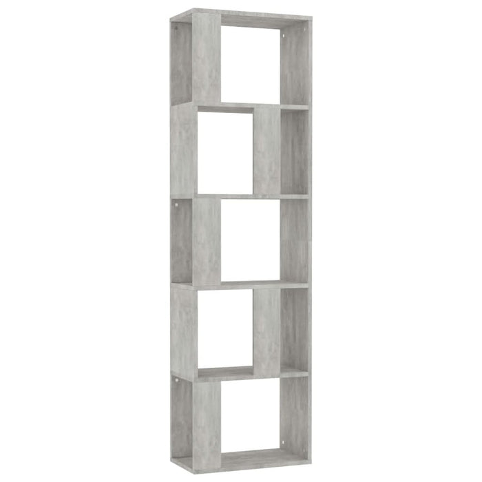Bibliotecă/Separator, gri beton, 45x24x159 cm, lemn prelucrat - WALTI WALTI