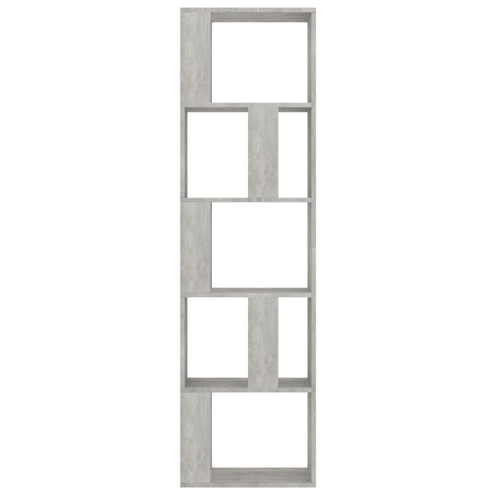 Bibliotecă/Separator, gri beton, 45x24x159 cm, lemn prelucrat - WALTI WALTI