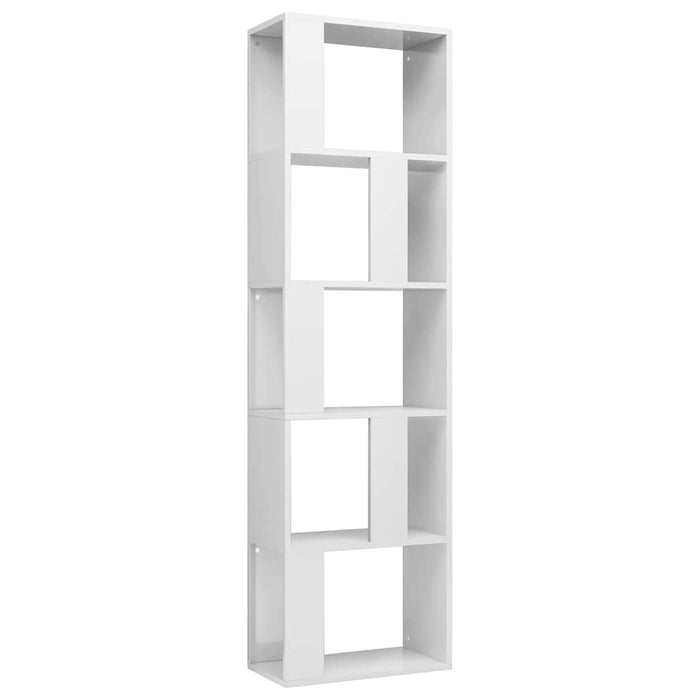 Bibliotecă/Separator alb extralucios 45x24x159cm lemn prelucrat WALTI