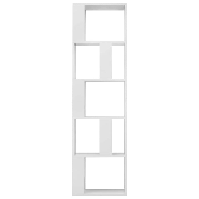 Bibliotecă/Separator alb extralucios 45x24x159cm lemn prelucrat WALTI