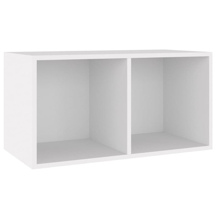 Cutie de depozitare viniluri, alb, 71x34x36 cm, lemn compozit - WALTI WALTI