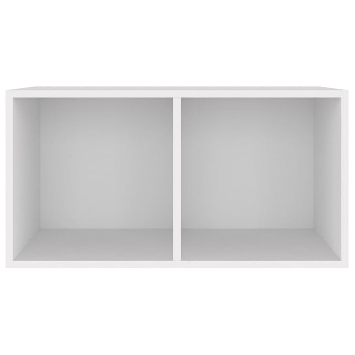 Cutie de depozitare viniluri, alb, 71x34x36 cm, lemn compozit - WALTI WALTI