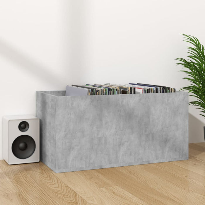 Cutie de depozitare viniluri, gri, 71x34x36 cm, lemn compozit - WALTI WALTI