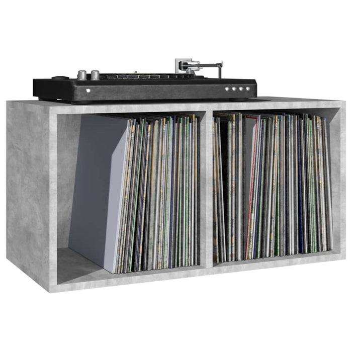 Cutie de depozitare viniluri, gri, 71x34x36 cm, lemn compozit - WALTI WALTI