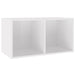 Cutie de depozitare viniluri, alb extralucios, 71x34x36 cm lemn - WALTI WALTI
