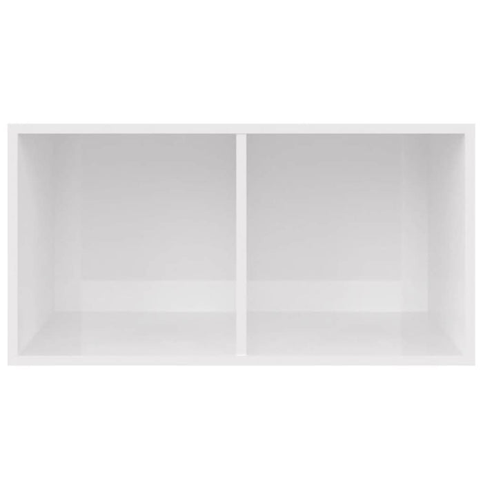 Cutie de depozitare viniluri, alb extralucios, 71x34x36 cm lemn - WALTI WALTI
