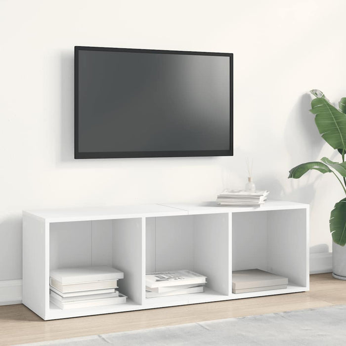 Bibliotecă/Dulap TV, alb, 36x30x114 cm, lemn prelucrat - WALTI WALTI