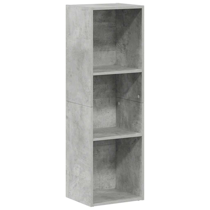 Bibliotecă/Dulap TV, gri beton, 36x30x114 cm, lemn prelucrat - WALTI WALTI