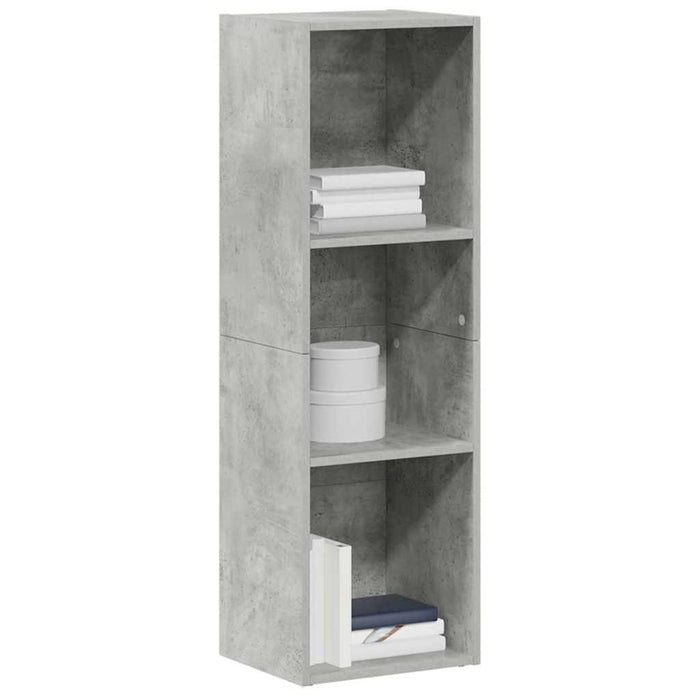 Bibliotecă/Dulap TV, gri beton, 36x30x114 cm, lemn prelucrat - WALTI WALTI