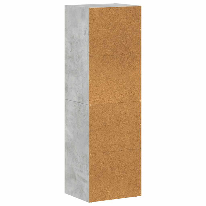 Bibliotecă/Dulap TV, gri beton, 36x30x114 cm, lemn prelucrat - WALTI WALTI