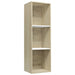 Bibliotecă/Dulap TV alb/stejar sonoma 36x30x114cm lemn compozit - WALTI WALTI