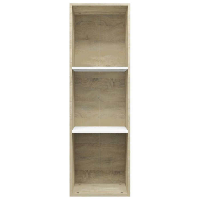 Bibliotecă/Dulap TV alb/stejar sonoma 36x30x114cm lemn compozit - WALTI WALTI