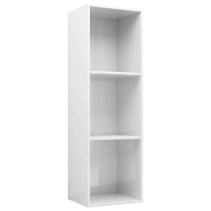 Bibliotecă/Comodă TV, alb lucios, 36 x 30 x 114 cm, PAL WALTI
